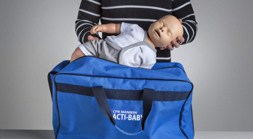 Maniquí lactante Practi-Baby para RCP y manipulación de destrucción con bolsa de transporte