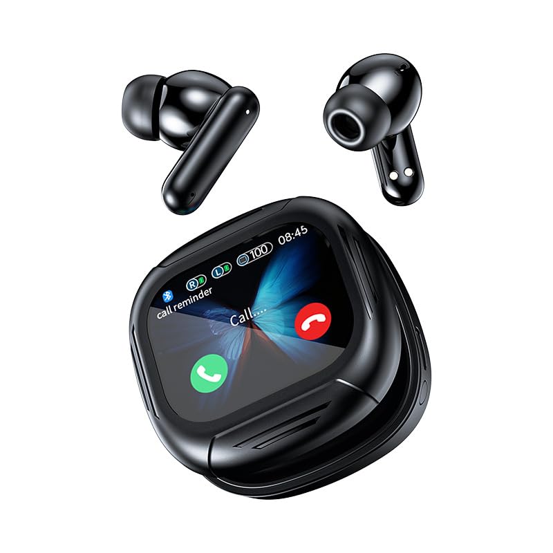 Wireless Earbuds Bluetooth 5 4 Headphones with LCD Touch Screen Wireless Sports Active Noise Cancellation Earphones Ultra Long