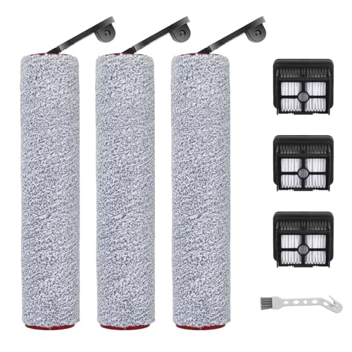 Image of Replacement Parts for Dreame H12 Pro / H12 Dual / G10 Pro Wet Dry Vacuum | NOT for Other Models. ONLY Fits H12 Pro /H12 Dual /G10 Pro. 3 Roller Brushes, 3 Filters & 1 Cleaning Brush