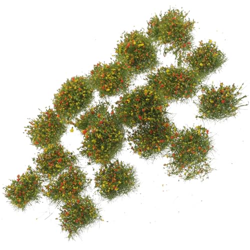 LALAFINA Mechones de Césped Modelo Verde para Decoración de Mesa de Arena, 25 Piezas de Plástico Buen Efecto Decorativo y Corte Libre para Miniatura