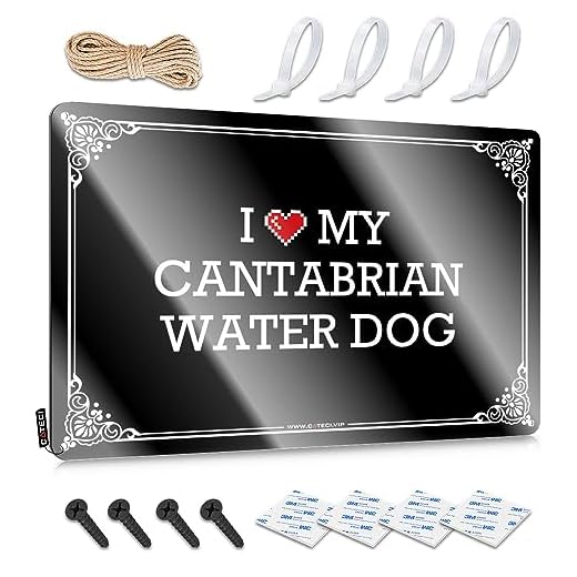 Tin Metal Decor Accessory Cottage I Love My Cantabrian Water Dog For Beach - Teen Customizable(20X30CM)