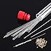 Extra Fine Thin Beading Embroidery Needles 40 Pcs - Long Straight Jewelry Making Needles with Threaders and Sewing Pin Cushion