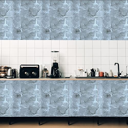 Image of SARVATRAY Self-Adhesive Wallpaper, Kitchen Stickers Oil Proof Heat Resistant, Wall Stickers, Vinyl Sheet, Kitchen Sheet 2 X 6.5 SQ FT (2 M Grey WS)