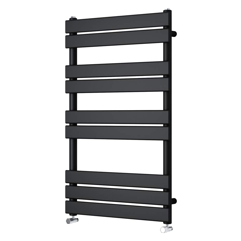 NRG Flat Panel Heated Towel Rail Radiator Rad Warmer, 1000x600 Black