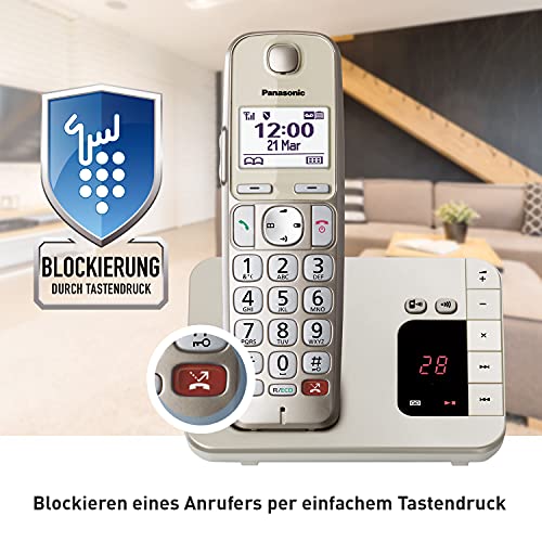 Teléfono Panasonic Dect Cordless Champagne miniatura 3