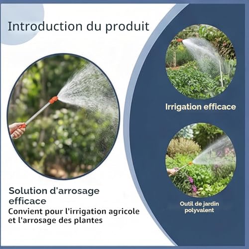 Baguette d'extension pour pulvérisateur de 2.6 m et lance à pression en acier inoxydable