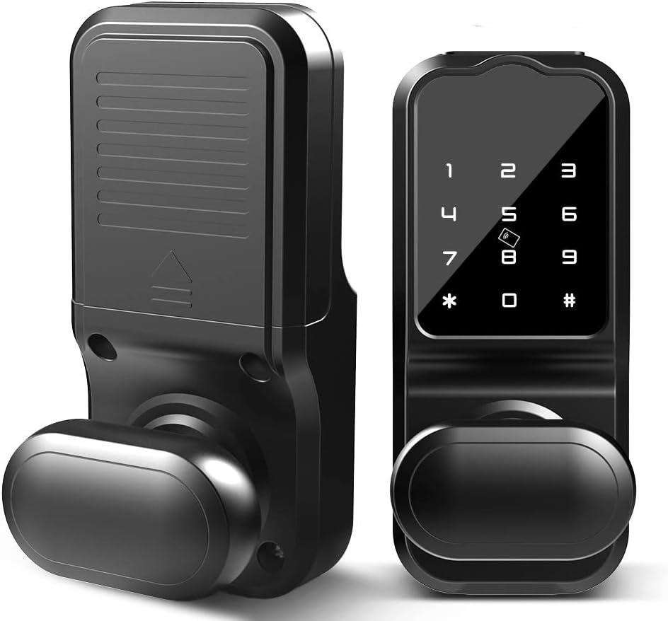Keyless Entry Door Lock – Smart Deadbolt Lock with Bluetooth App, Electronic Keypad, IC Card, Spare Keys, Security Waterproof Smart Lock Easy Install USB Ideal for Home Use, Apartment, Hotel,Office