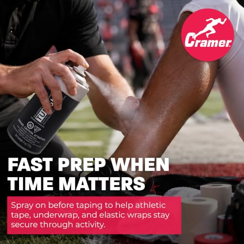 Image of Cramer Tuf-Skin Pre Tape Spray, Firm Adhesive Base to Secure Gymnasts Clothing, Underwrap & Kinesiology Tapes, Long Lasting Hold, Prevents Blisters, Athletic Training Supplies, Colorless