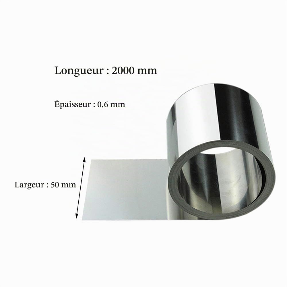 WANGZHENG La Feuille d'aluminium Aluminium Bande Tôle Rouleau pour Artisanat Matériel Travail des métaux,2000mm x 50mm x 0.6mm
