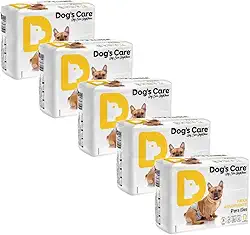Kit com 60 Fraldas Descartáveis Dog's Care - Cães Macho - Tamanho P
