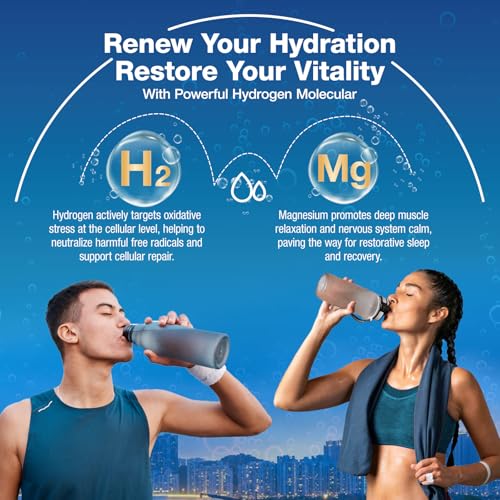 Image of Hydrogen Water Tablets with Magnesium -12 PPM Hydrogen Tablets for Drinking Water Molecular Hydrogen Water H2 Tabs Supplement for Cognitive Cellular Health