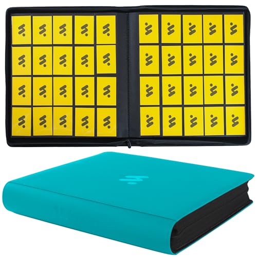 Image of Card Binder 20 Pocket,Trading Card Binder Holds up to 2000 Cards with 50 Sleeves,Zipper Card Holder Album Compatible with TCG Card /Game Cards /Sports Card