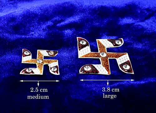 Image of KMJ Pure Silver(chandi) Designer Swastik /Sathiya for Pooja Temple (Medium)