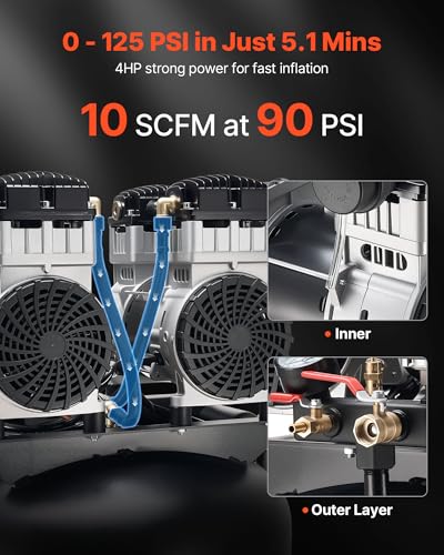 VEVOR 4HP Oil-Free Compressor