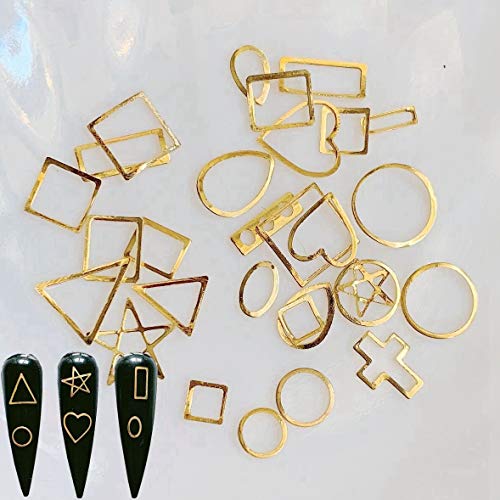 NAIL ANGEL 500pcs/bag Nail Art Geometric Design Metal Stud 3D metal Decoration Randomly Mixed Deco 10003