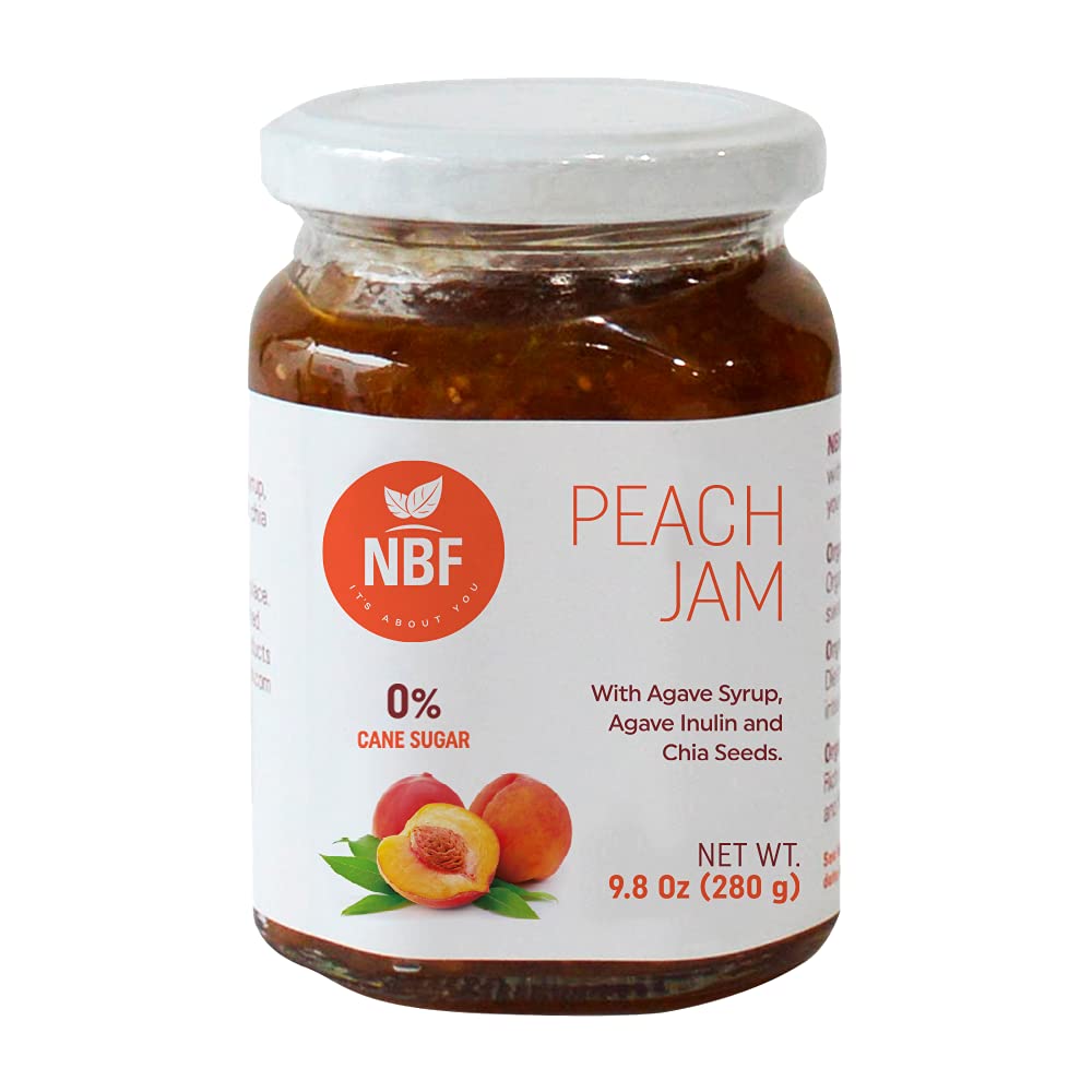NBF Peach Jam Agave Syrup and Inulin Keto Low Glycemic Chia