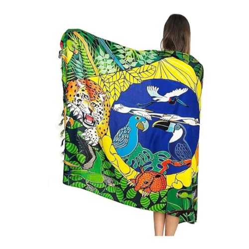 Canga de praia Bali com Franja Gigante 1,80x1,20m Bndeira do Brasil 100% Viscose