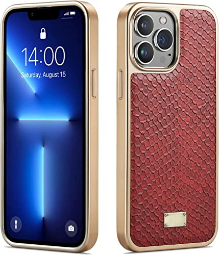 Étui de téléphone fin iPhone 14 Pro, coque cuir idéale pour le bureau et les sorties