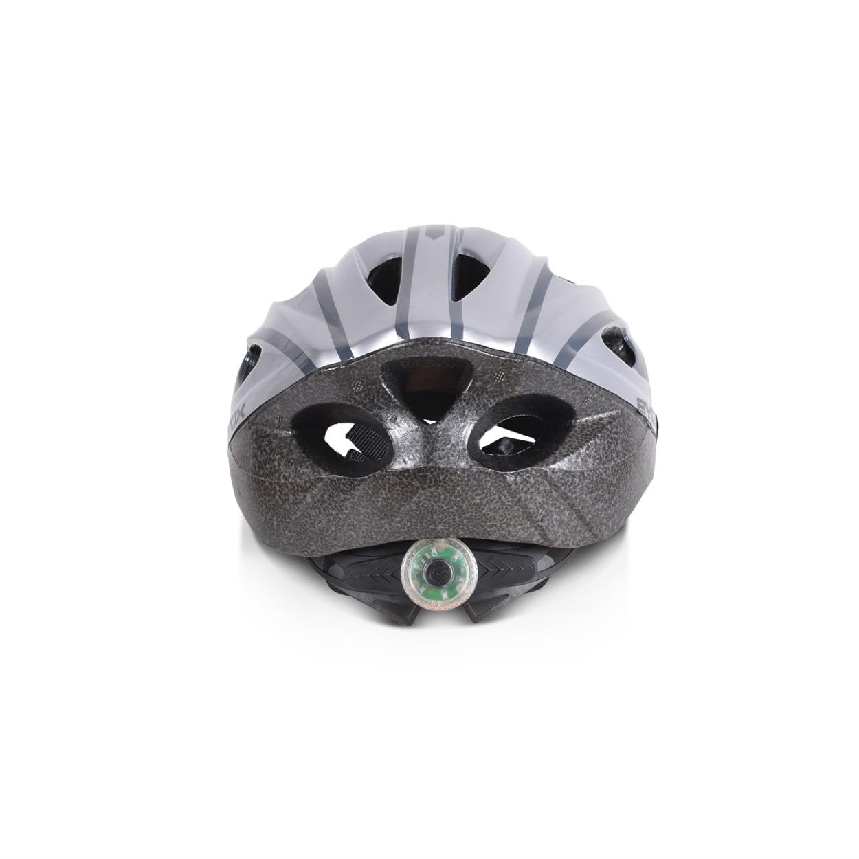 Kinder Schutzhelm Y02, 17 Löcher, Größe M, einstellbar 54-58 cm, LED-Licht grau