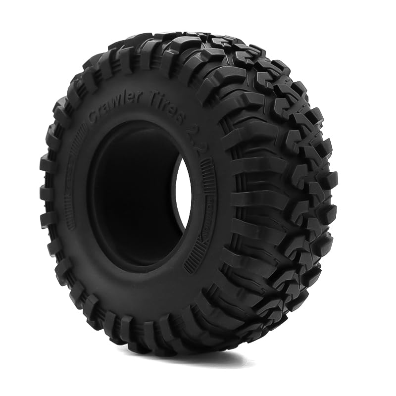 2.2 Crawler Tires (4pcs) rc tires Super grip soft tire?for Axial SCX10 90047 D90 TF2 Tamiya CC01 Traxxas TRX4 1/10 RC Rock Crawler Rims Beadlock