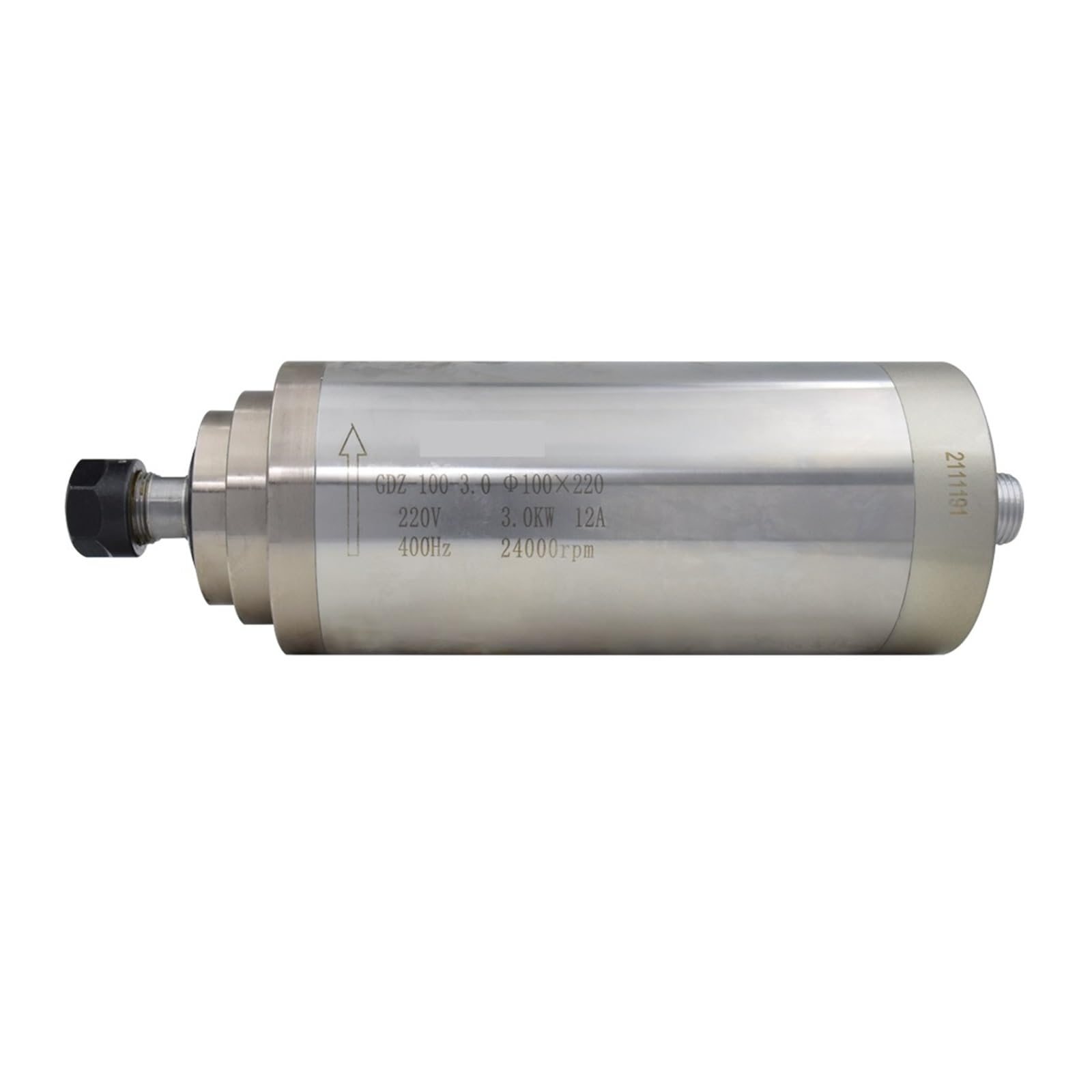 Water-Cooled Spindle Motor 3KW Water Cooling Cooled Spindle Motor Kit Collet ER20 380V 7A 220V 12A for CNC Router Engraving Machine(3KW 220V,3 Bearings)