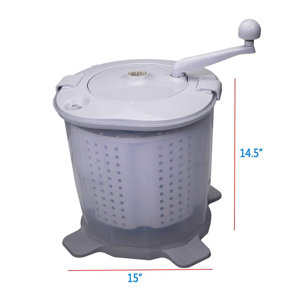 Portable Hand Powered Washing Machine Mini Manual Washer and Spin Dryer