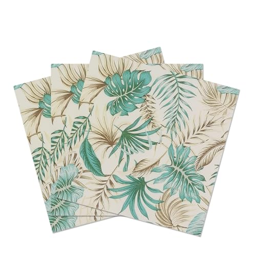 Zelten 2-Ply 20 Count Colored Paper Napkins Shabby Chic Napkins for Wedding Dinner Tea Party Decoration Coconut Breeze