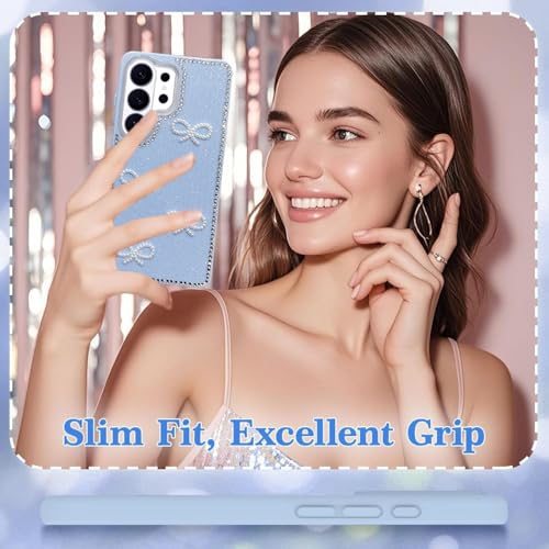 Image of DIZORO for Samsung Galaxy S26 Ultra 5G case,Cute Bow Tie Aesthetic Phone Case,Trendy Slim Hard IMD Shockproof Protective Bumper Designer Phone Back Cover for Women Girls - Sierra