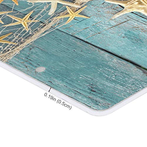 Wamika Welcome Summer Sea Star Beach Sand Wooden Door Hanging Sign Plaque Coastal Ocean Shell Tropical Palm Leaves Wall Signs Yard Indoor Outdoor Garden Decorations Banner with Hang Rope 11" x 6" - Image 7