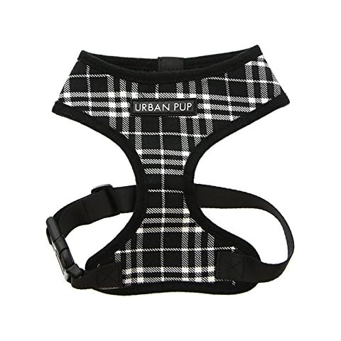 UrbanPup Black & White Tartan Harness for Dogs Cover