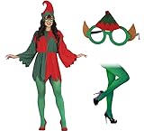 el orfanato disfraz 10 ZZ DISFRAZZES | Disfraz Elfa Mujer Navidad, Kit de Duende Adulto - Disfraz Elfa Mujer con accesorios para Navidad (Talla S)