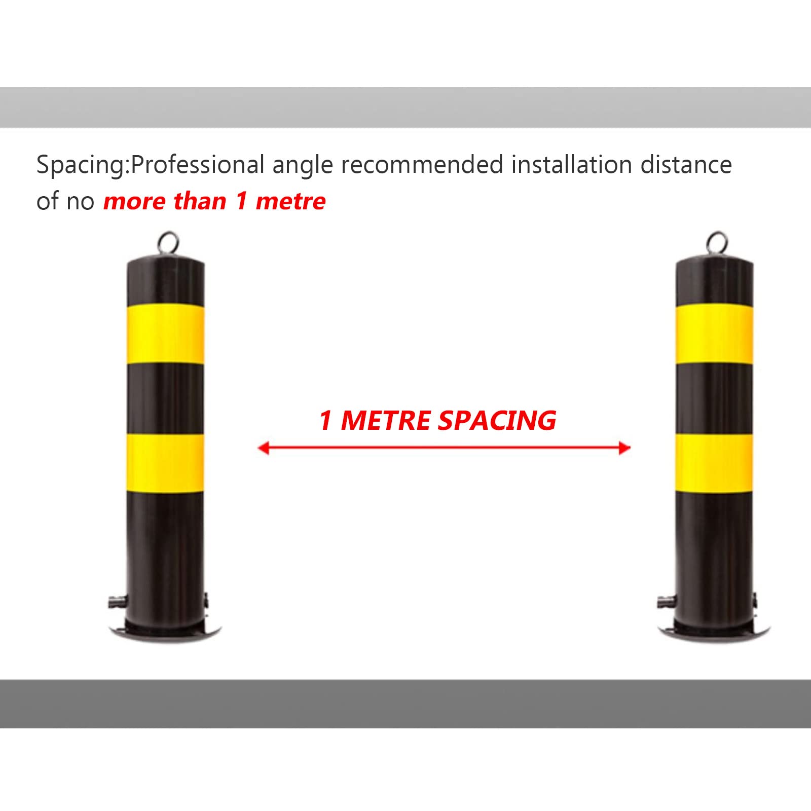 Snaweo Sicherheitspoller 75cm - Abnehmbare Parkbarriere Für Auffahrt
