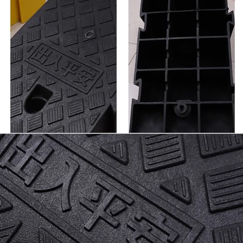 Rampas portátiles para bordillo de entrada, 2 unidades, para motocicleta, silla de ruedas, garaje y acera (Color: Negro) miniatura 6