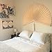 ChumDecor Fan Wall Decor, Japanese Giant Fan, Large Bamboo Fan Wall Art For Boho Hanging Headboard, Decorative Folding Fans For Over Bed, Asia Trending (Ivory 63inch)