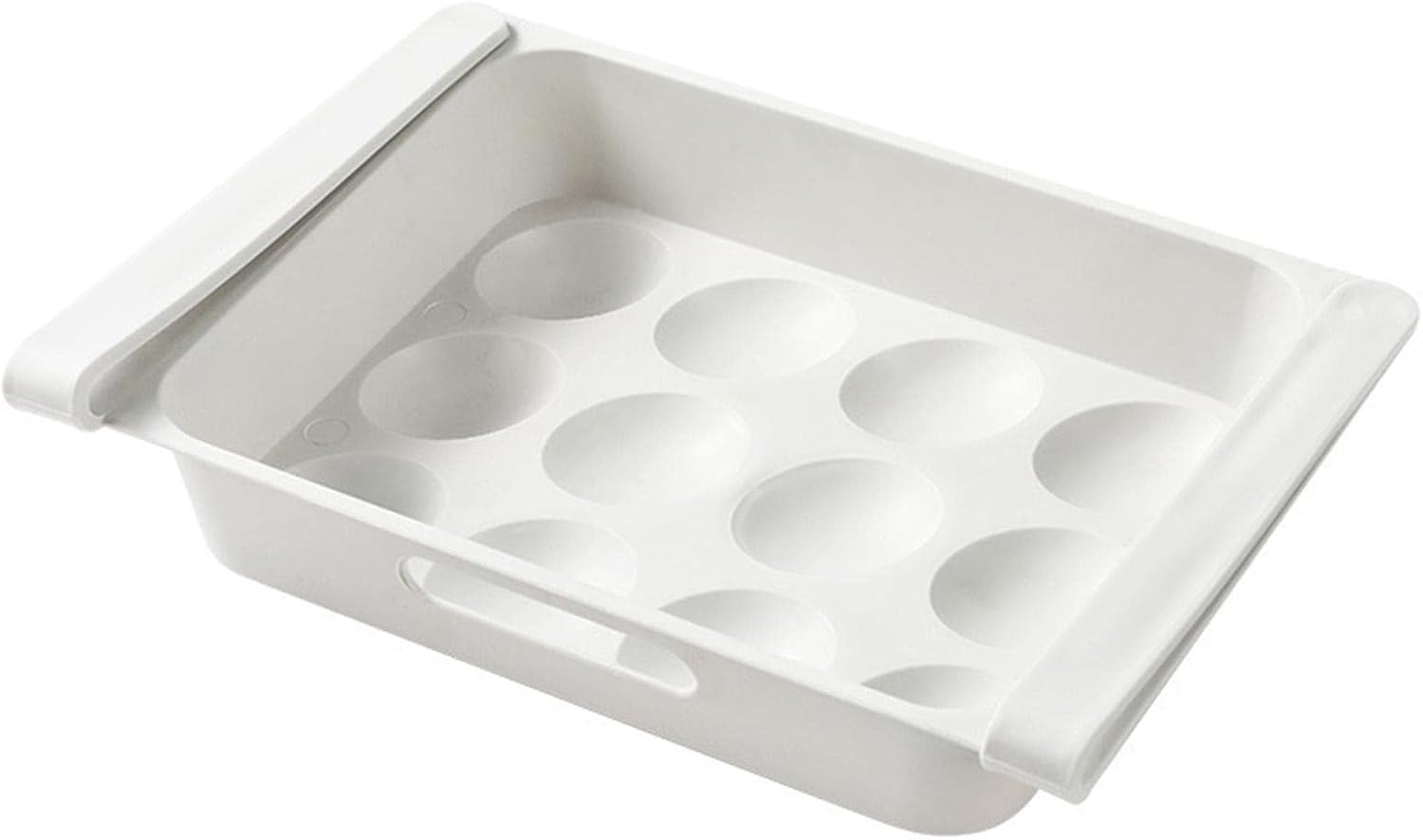 Egg Holder for Refrigerator,Egg Tray for Refrigerator,Egg Storage Container for Refrigerator, Clear Pull Out Egg Drawer Fridge Organizers and Storage Hold 12 Eggs,Refrigerator Organizer Bins