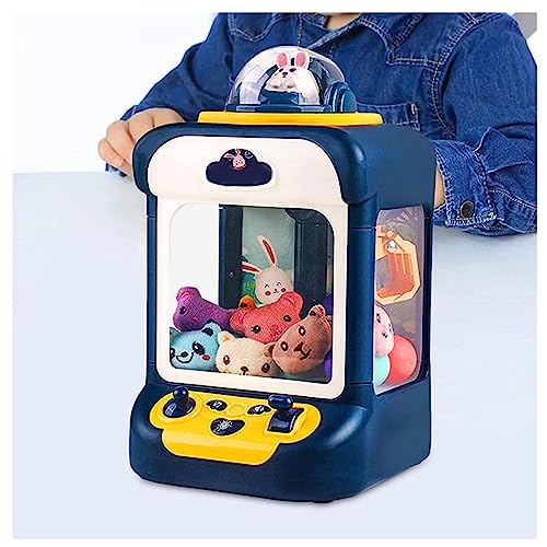  Macchinetta Acchiappa Pupazzi , Con 20 Mini Peluche E 10 Gashapon Premi Macchina Artiglio Giocattolo Elettrico Artigli Giocattolo , Gioco Arcade Artiglio Elettronico ,Blue