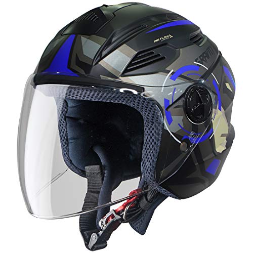 Image of Steelbird SBA-6 7Wings Gravity Open Face ISI Certified ABS Helmet