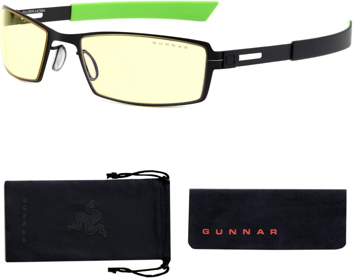 Gaming and Computer Eyewear - Emissary, Frame Colour: Onyx, Lens Tint: Amber (Blocks 65% Blue Light & 100% UV Light) - Blue Light Blocking Glasses - Patented lens - Reduce eye strain & dryness