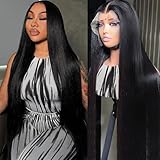 TAIKOU 30 Inch 13x6 Lace Front Wigs Human Hair 200 Density 13x6 HD Transparent Lace Front Wigs Human Hair Pre Plucked Straight Human Hair Wig With Baby Hair For Women