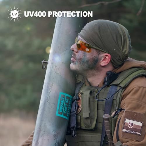 Image of xaegistac Shooting Glasses with Case-Safety Glasses Anti Fog | Z87.1 Certificated Impact Resistance Safety Glasses for Hunting Shooting Sports