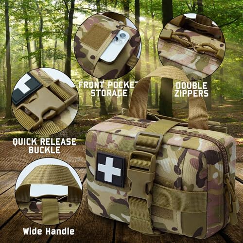 VIIDOO- Molle Medical Pouch Rip Away, bolsa tática para kit de primeiros socorros vazia, bolsa Molle