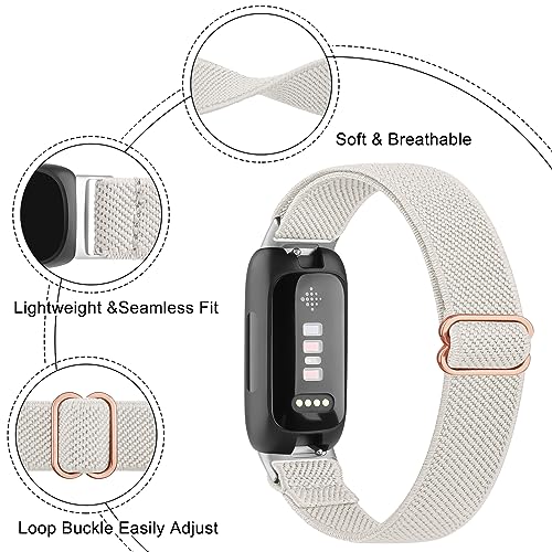 [3 パック] 交換バンド Fitbit Inspire 3/2/1/Inspire HR/Ace 2/Ace 3 対応 金属コネクタ 伸縮性のある調節可能な交換用リストバ 交換バンド クイックリリース機能 女性用 男性用