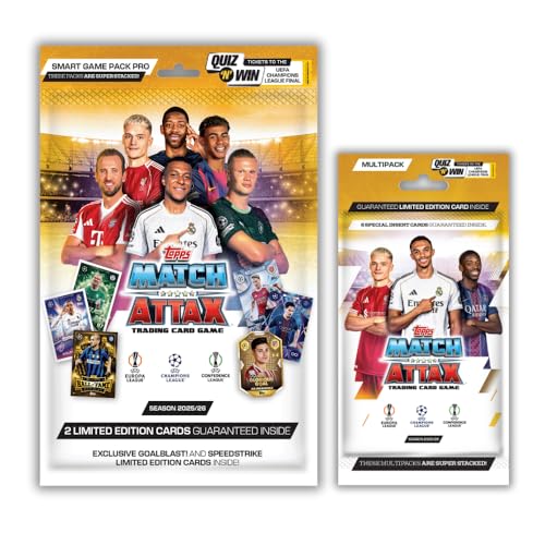 Image of Topps UEFA Champions League Match Attax 2025-26 Trading and Collectible Card Game (Smart Game Pack Pro + Multipack)