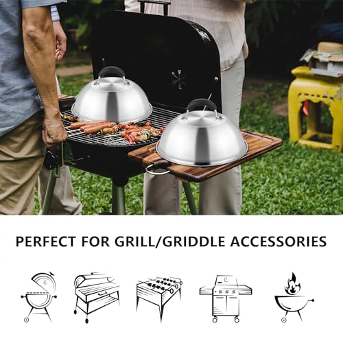 Set de 2 Tapas para Basting de 9.7IN en Acero Inoxidable miniatura 6