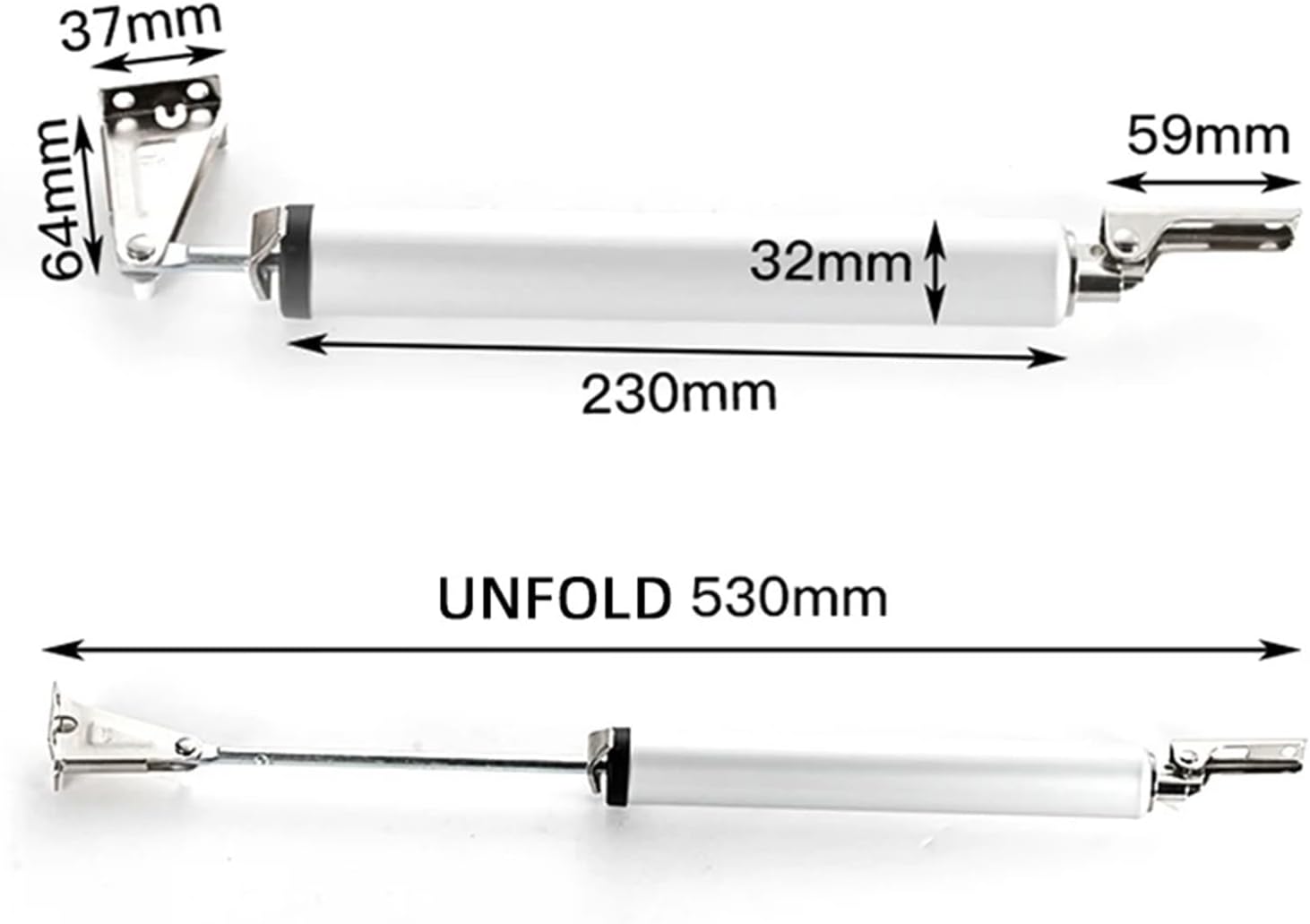 100 Degrees Adjustable Simple Door Closer Silent Pneumatic Hydraulic Buffer Automatic Door Closer Load Up to 35kg Door Hardware 1Pcs(GJ41-Brown)