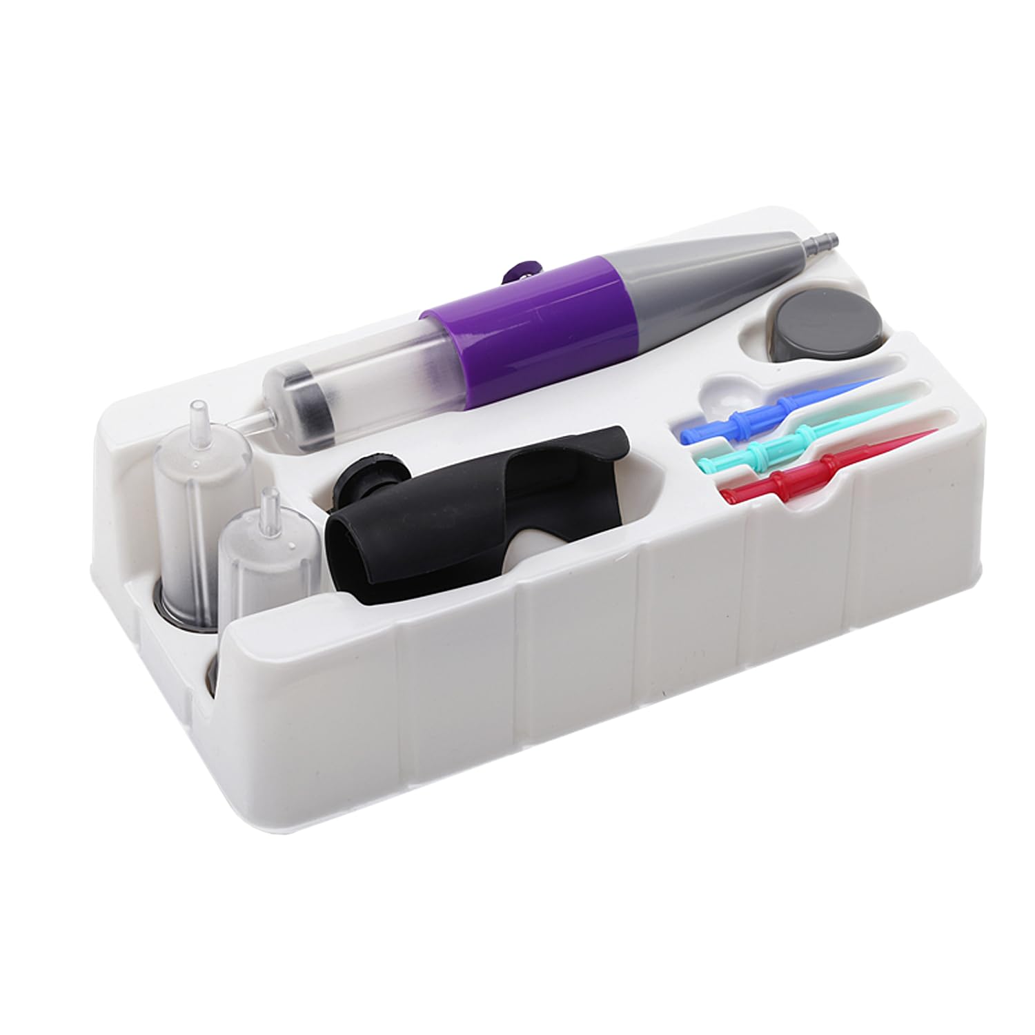 AirBrush Carry V-TC - Juego de aerógrafos con tecnología de control táctil de sensor, con aerógrafo de decoración para tartas, juego para jeringas de crema (juego Carry V-TC blanco perla)