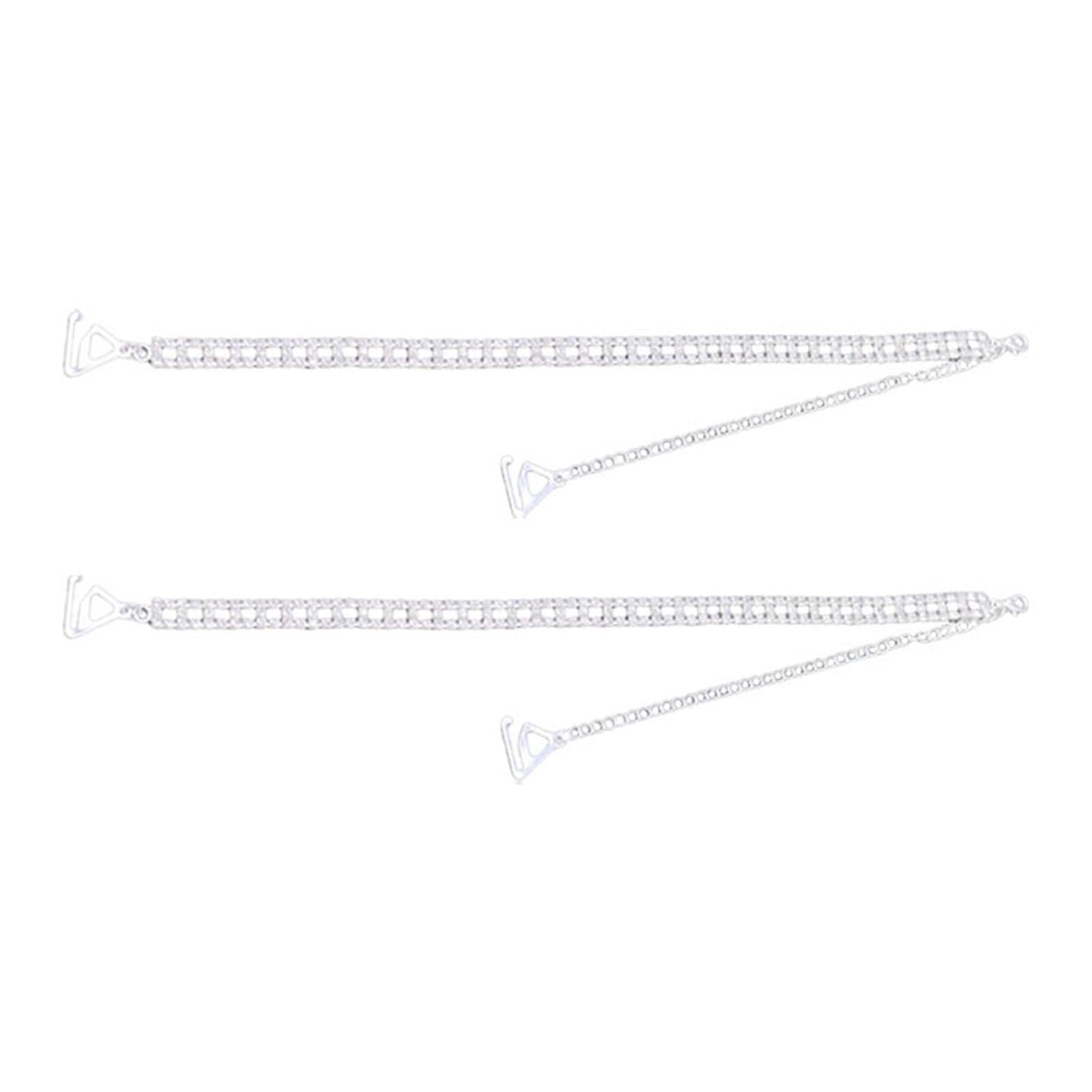 1 Pair Bra Shoulder Straps Anti Skid Strap for Party Bra Accessories Wedding 1.8cm Hook Length Silver-image-36