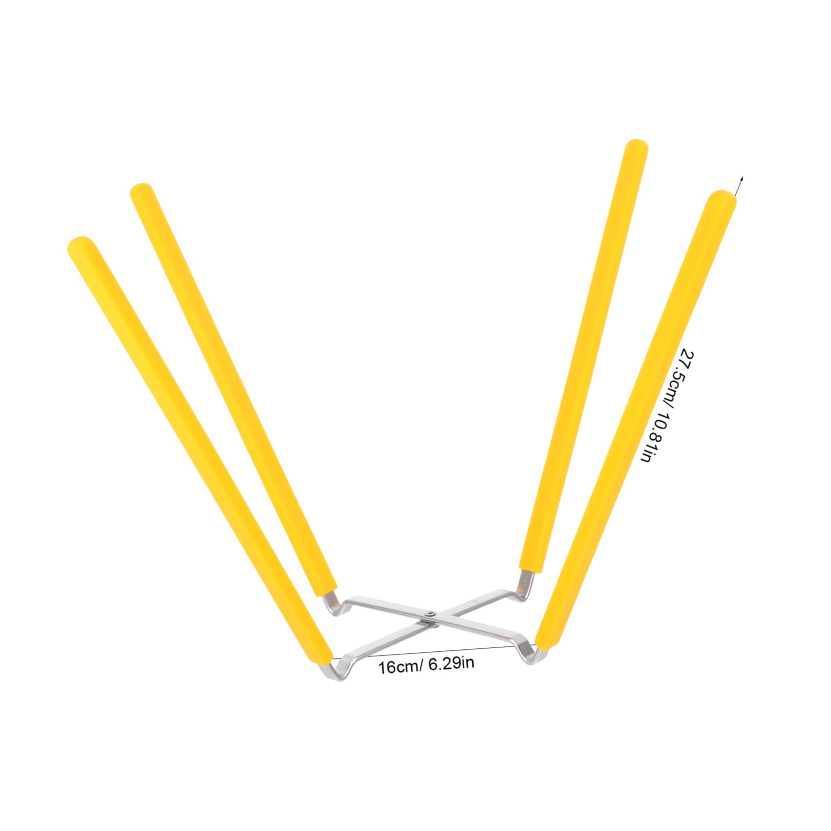 Supporto per Torta Chiffon in Acciaio Inossidabile Pieghevole con Artigli, Design Invertito, Facile da Pulire e Versatile per Dolci e Pane Giallo