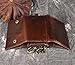 Le'aokuu Mens Genuine Leather Car Key Case Loop Hook Coin Case Cover Wallet Snap (Coffee 2)