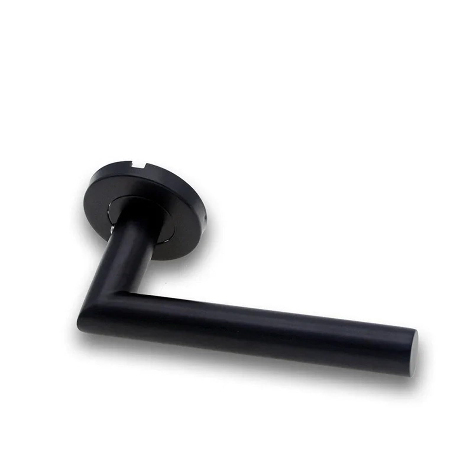 Tirador de puerta de acero inoxidable negro mate 304, tirador de perilla de tubo redondo